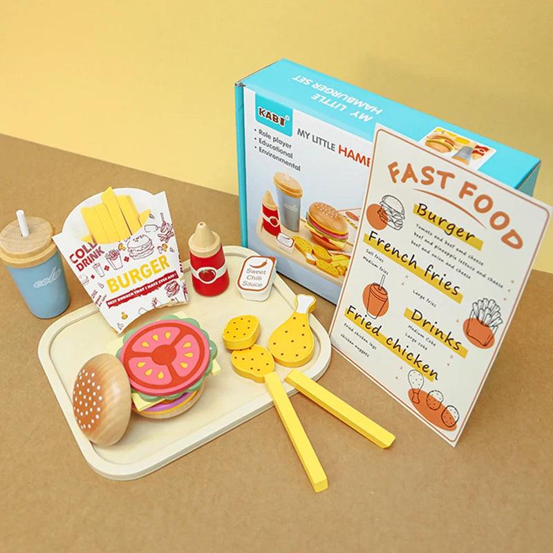 Wooden Burger Set