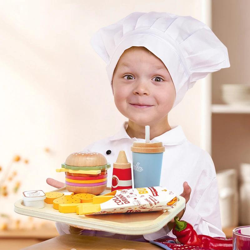 Wooden Burger Set
