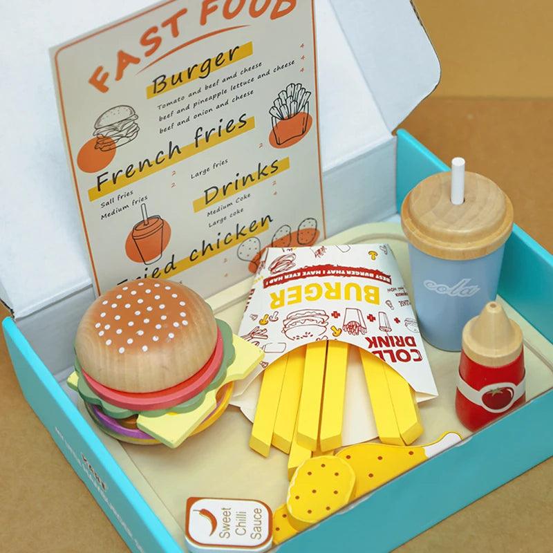 Wooden Burger Set