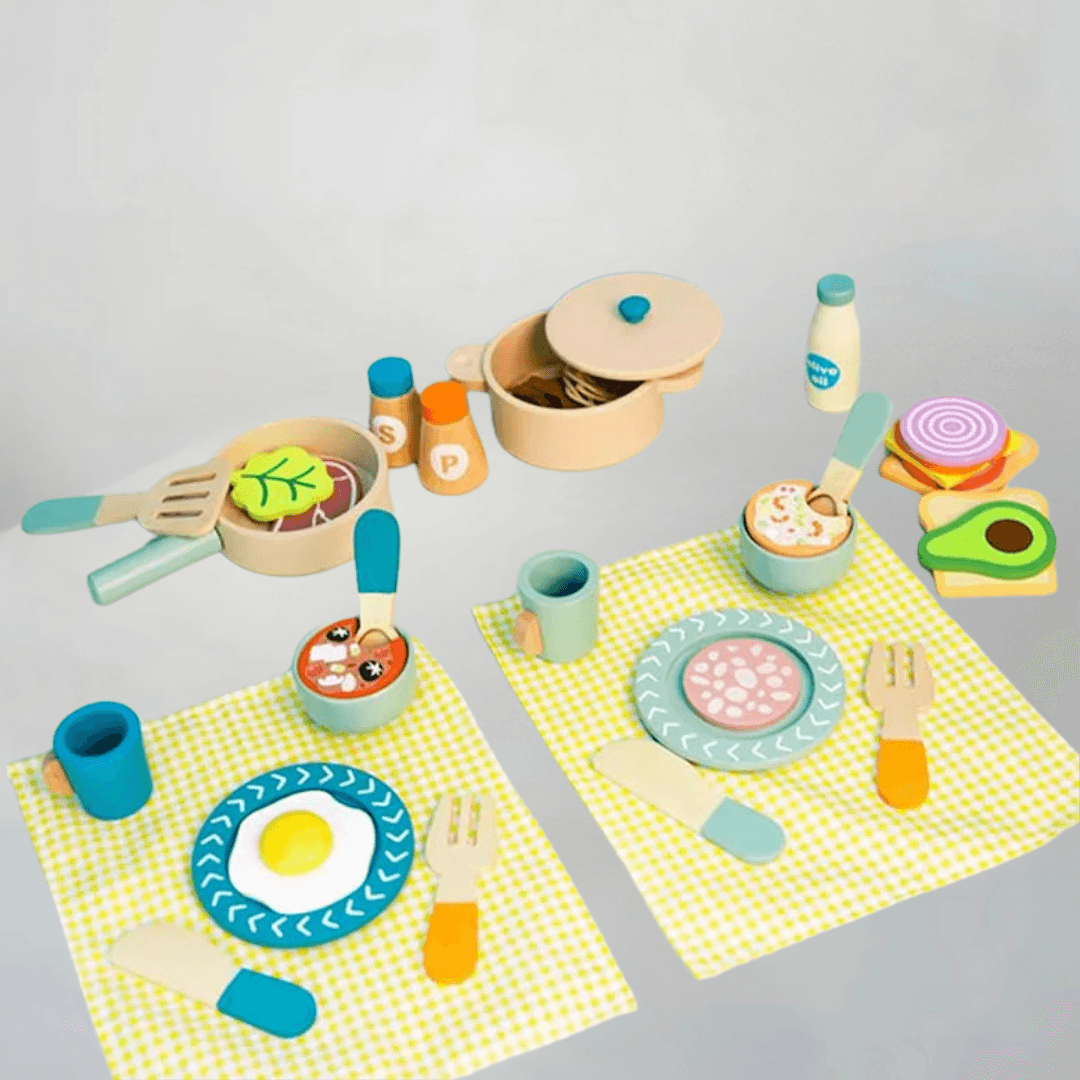 21pc Wooden Cooking Set