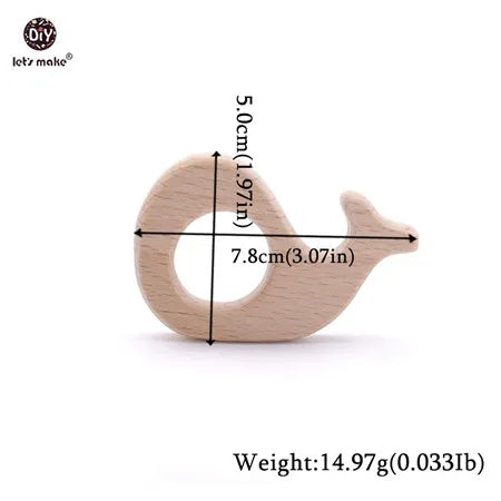 Whale Wooden Teether