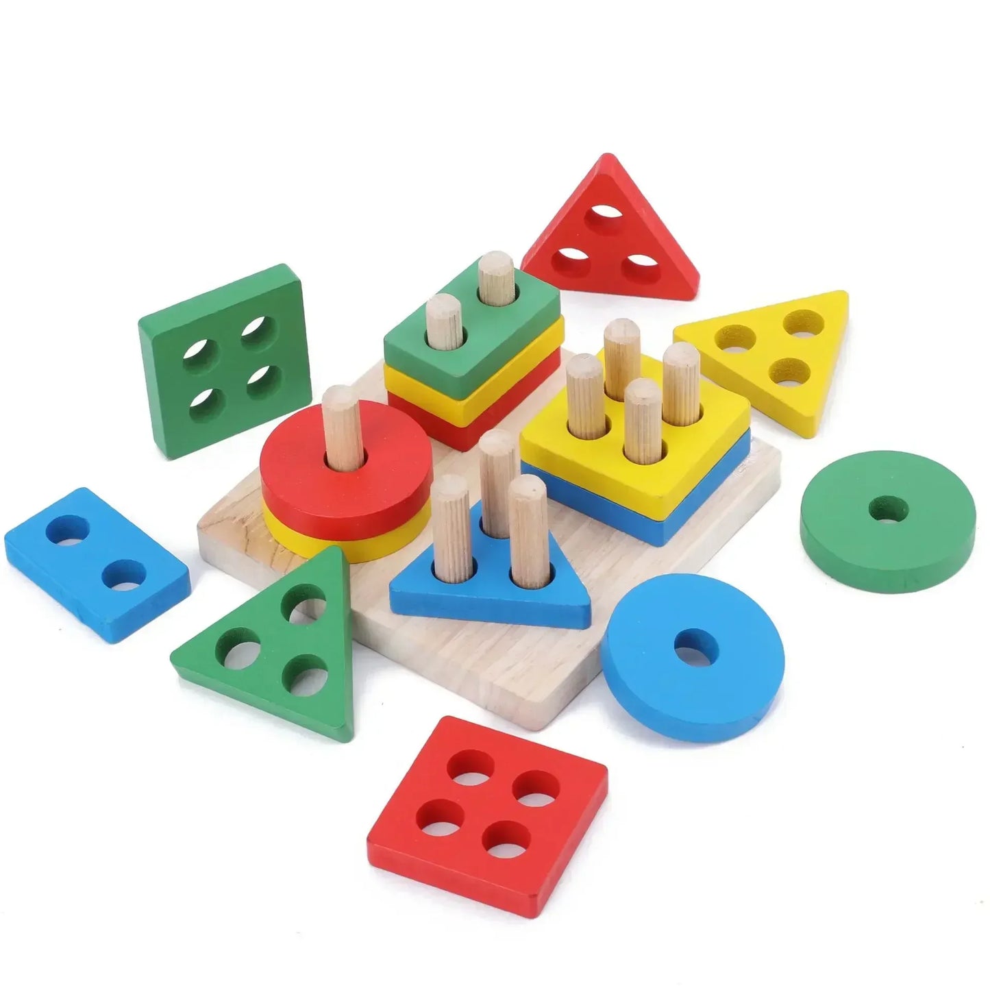 Wooden Stacking Toy - Shapes