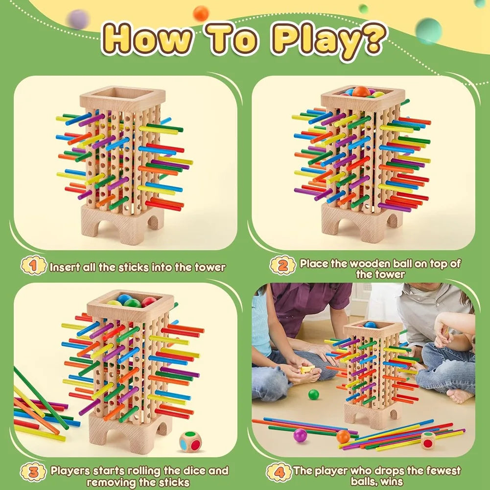 Wooden trick sticks