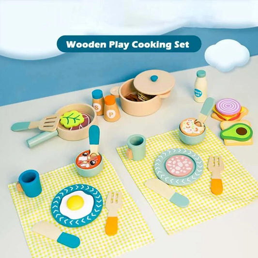 21pc Wooden Cooking Set