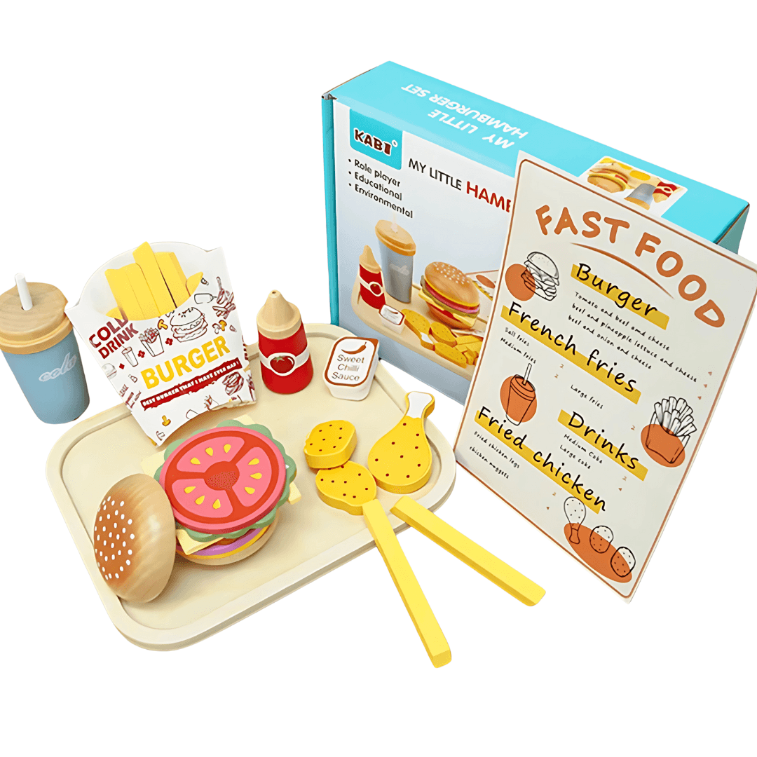 Wooden Burger Set