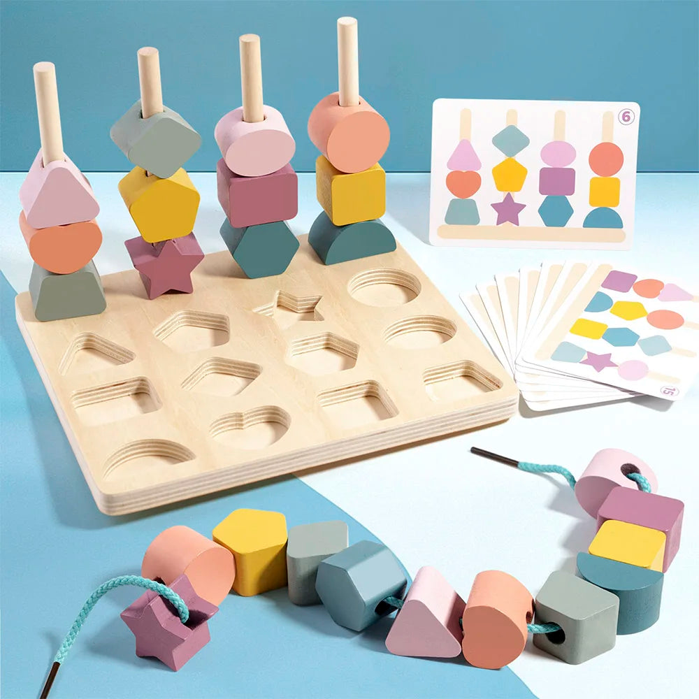 Wooden Stacking Toy & Sorting Puzzle