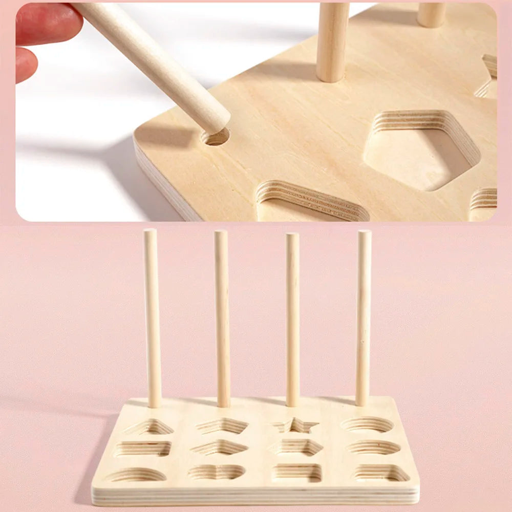 Wooden Stacking Toy & Sorting Puzzle