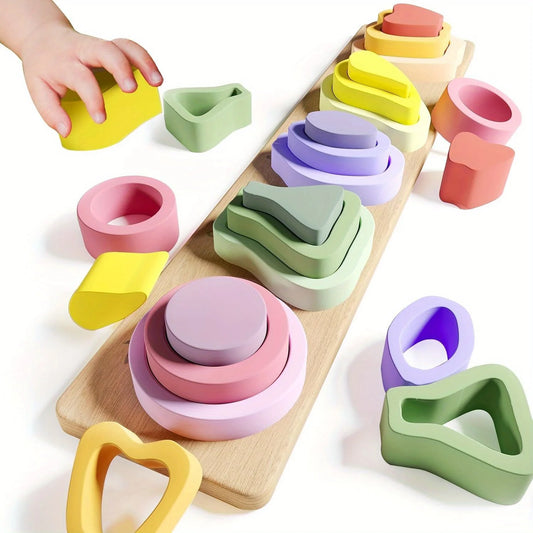Wooden Sorting and Stacking Toy