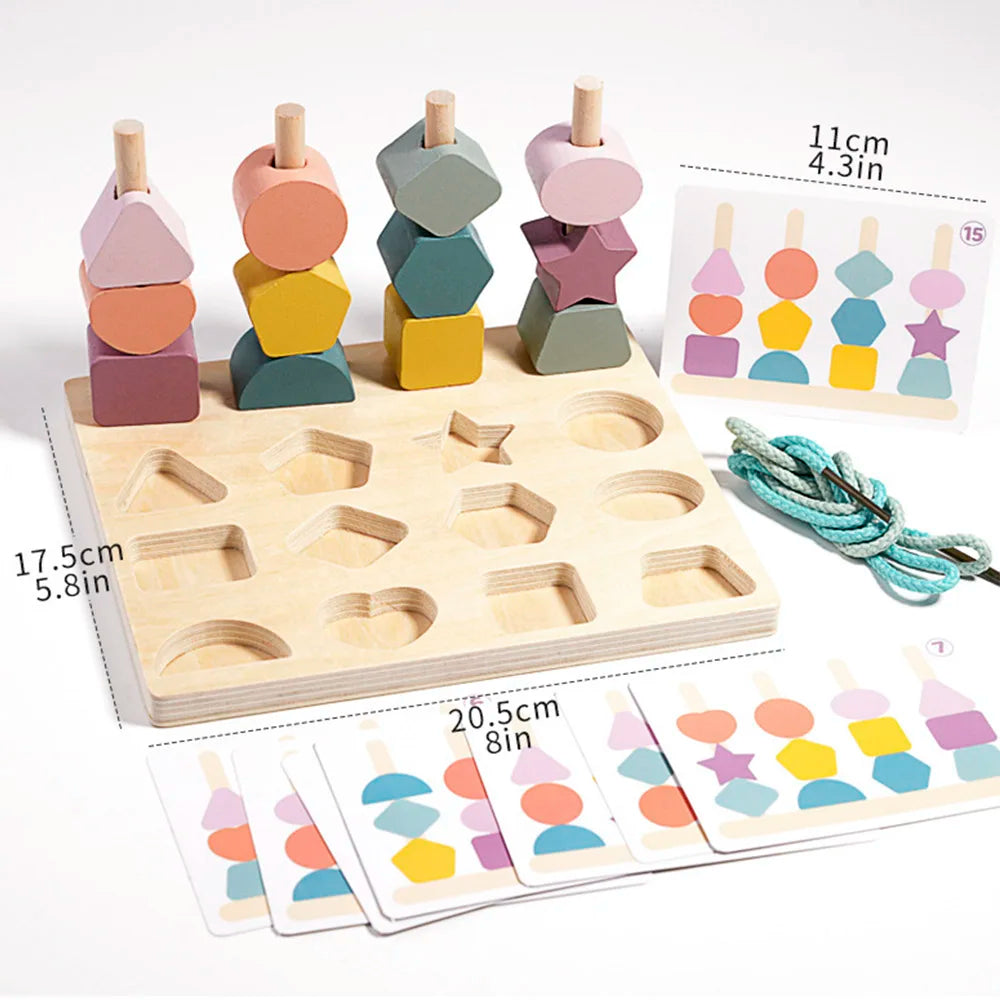 Wooden Stacking Toy & Sorting Puzzle