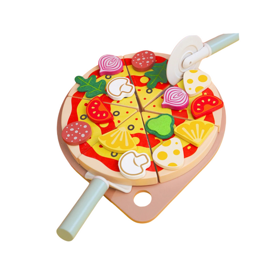 Wooden Pizza Cutting Toy